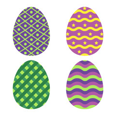 Flat icon easter eggs isolated on white background. Vector illustration.
