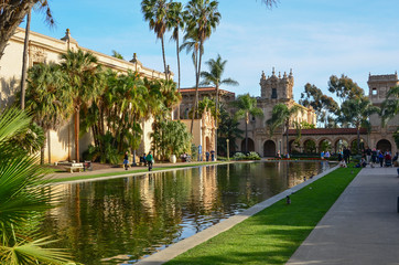 Architectural Styles in Balboa Park, San Diego, California - obrazy, fototapety, plakaty