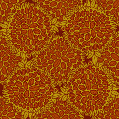 Seamless pattern with coffee bean