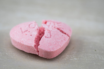 Low Angle Broken Love U Candy Heart