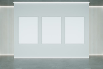 Interior with three posters