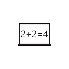 school board icon vector, solid illustration, pictogram isolated
