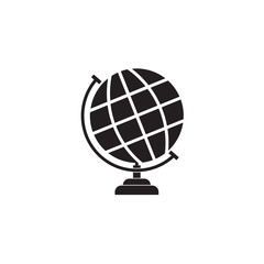 Globe icon vector, solid illustration, pictogram isolated on whi