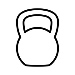 Kettlebell or girya weight training equipment flat vector icon for exercise apps and websites