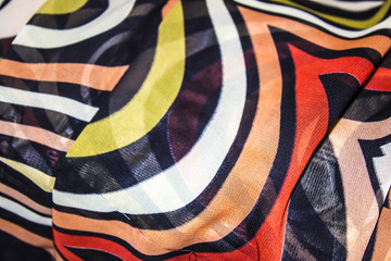 Fototapeta na wymiar Multicolored wave fabric