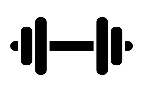 Dumbbell or dumbells weight training equipment flat vector icon for exercise apps and websites