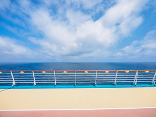 deck of luxury cruise ship