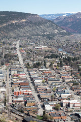 Long and straight Main street of Durango, Colorado