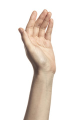 gesture with hand finger, index finger make a direction.