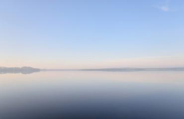 Lake at sunrise.