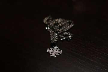 Jerusalem Cross with chain