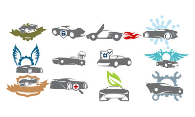 Car Service Logo Set Bundle Collections