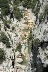 Rivière de l'Agly dans les Gorges de Galamus, Pyrénées orientales, France