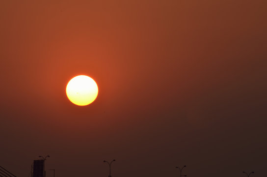Close-up of Sun when rise