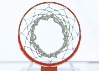 Under basketball Basket
