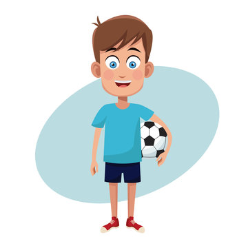 boy sport soccer image vector ilustration eps 10