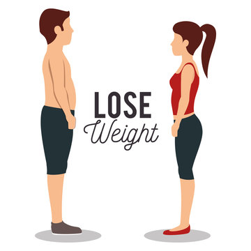 lose weight concept icons