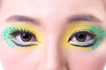 Asian Woman Fashion Makeup.
