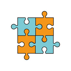 Fototapeta premium puzzle jigsaw work team vector illustration eps 10