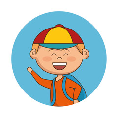 cute little boy character vector illustration design