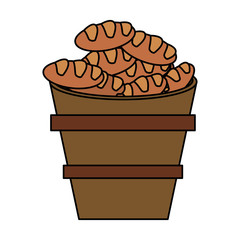 bread multiplication metaphor religion vector illustration eps 10