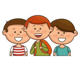 cute little kids character vector illustration design