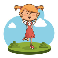 cute little girl character