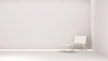 armchair in studio light and shadow-3D Rendering