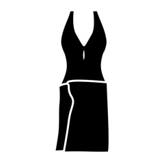 monochrome silhouette of female swimsuit and bathrobe vector illustration