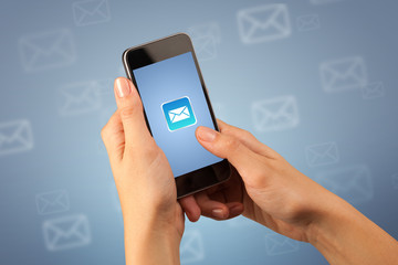 Female holding smartphone