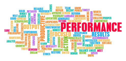 Performance Word Cloud Concept
