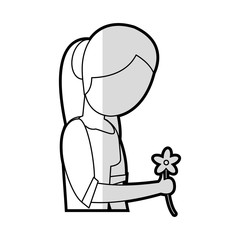 mother female parent with flower vector illustration eps 10
