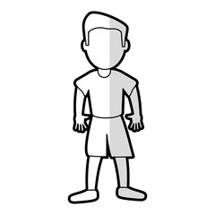 cartoon son boy standing vector illustration eps 10