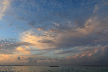 Naklejka na ściany i meble sunset of GUAM ISLAND