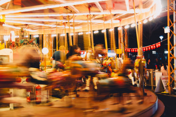 Merry go round in motion