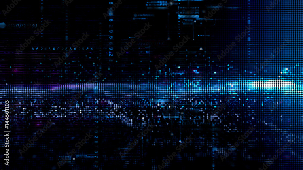 Poster Digital matrix particles grid virtual reality abstract cyber space environment background