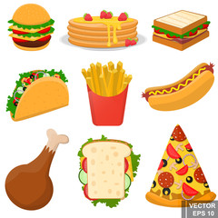 Fast food. Delicious. Dinner. Icon For your design.