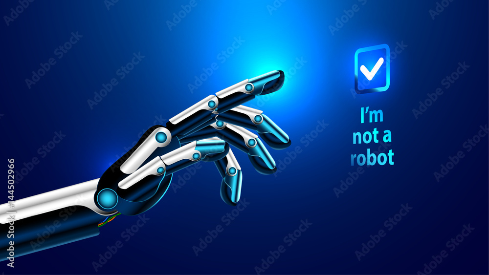 Poster the robot arm presses the button on the touchscreen