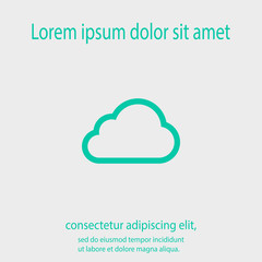  cloud icon, vector illustration. Flat design style