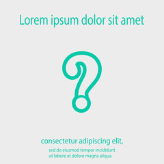 Question mark sign icon, vector illustration. Flat design style 