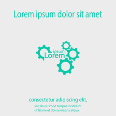 gears icon, vector illustration. Flat design style 