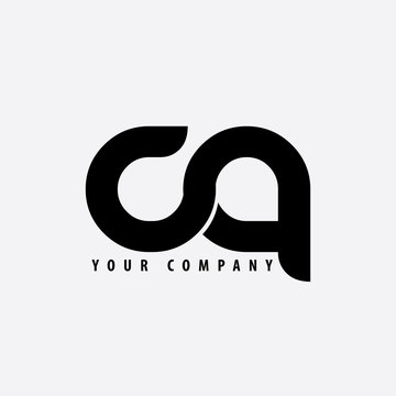 Initial Letter CQ Rounded Lowercase Logo