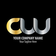 Initial Letter CW Rounded Lowercase Logo