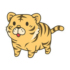 Obraz na płótnie Canvas Cute tiger zodiac cartoon