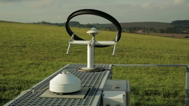 Professional meteorological instrument automatic heliograph, for measuring the length of daylight shine, weather, Europe, EU 