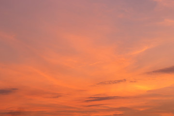 Red cloud over sky in sunset time