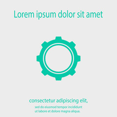 gear icon, vector illustration. Flat design style 