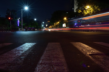 long exposure photography in road 