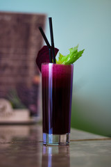 Freshly squeezed beetroot juice