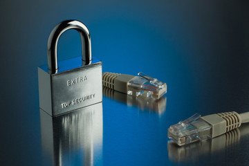 The concept of an encrypted Internet connection.